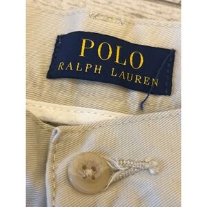 Polo Ralph Lauren Men`s Khaki Chino Shorts Size 29 Flat Front Casual